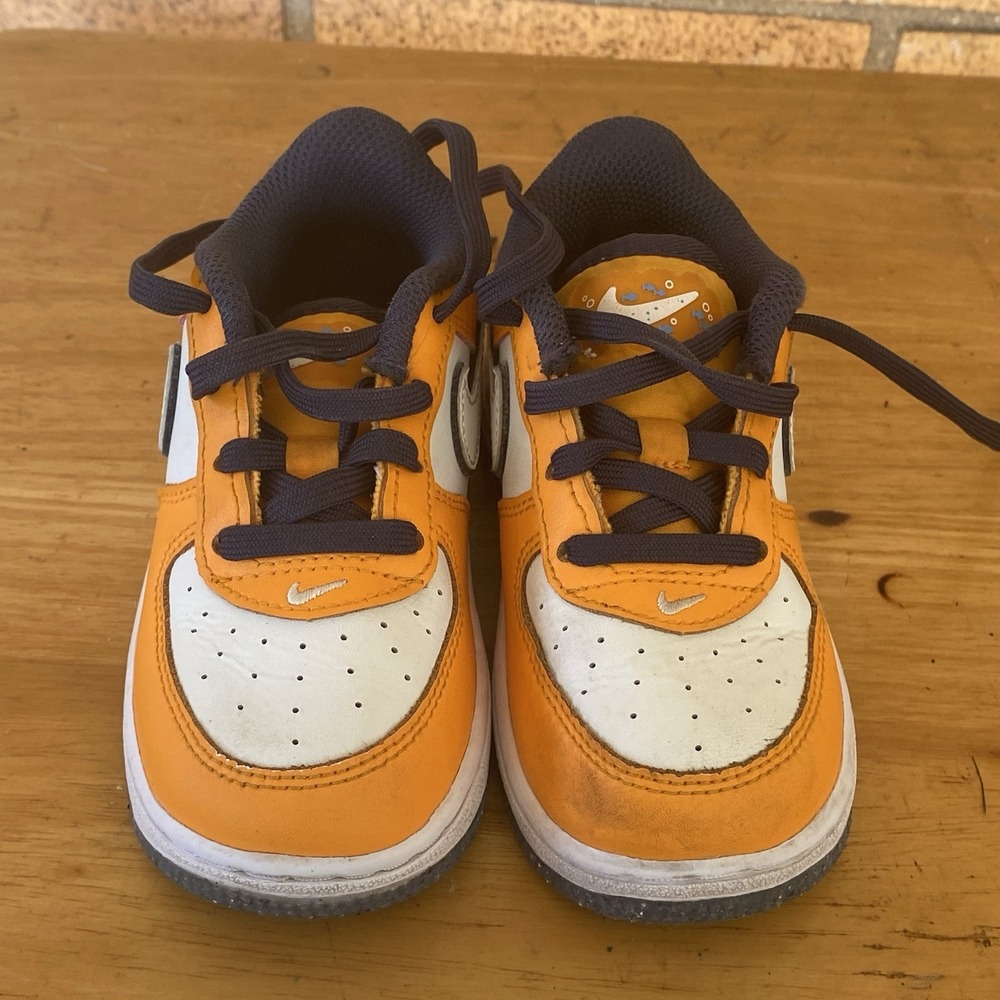 Nike Air Force 1 Low SE 'Clownfish' Orange Blue White Toddler 8C